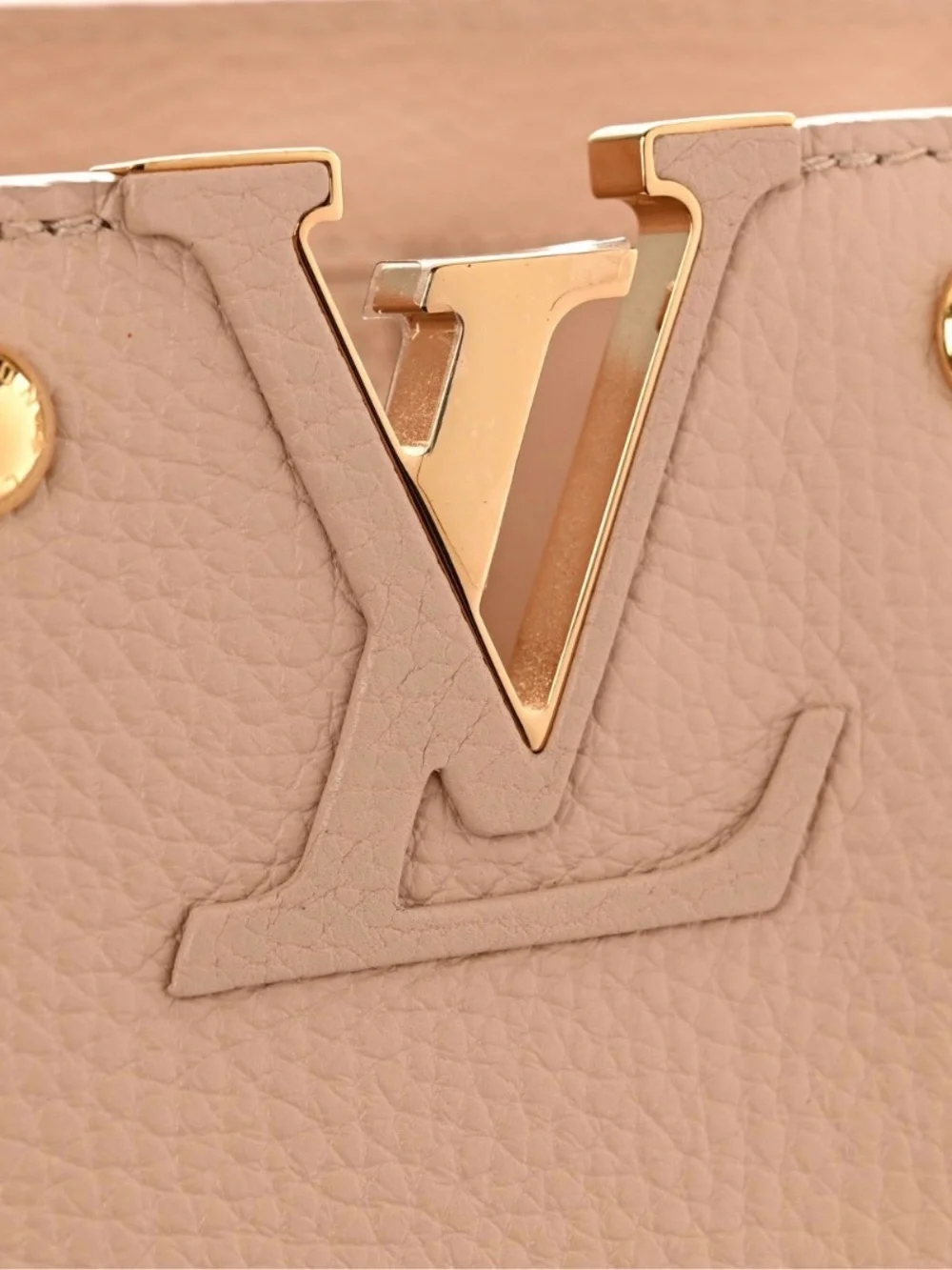 Louis Vuitton Taurillon Studdy Capucines MM